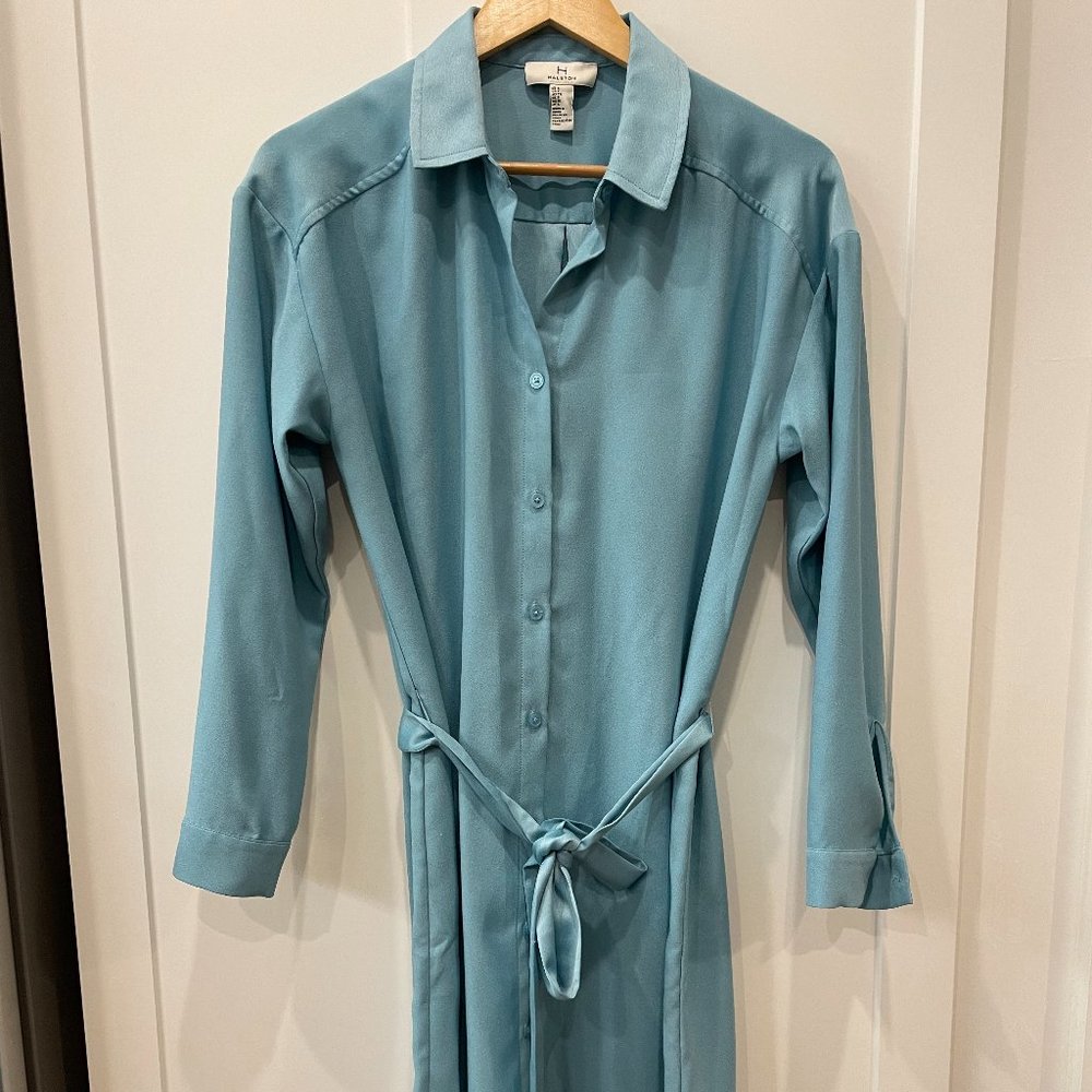 H by Halston Blue Business Casual Dress, Size Small